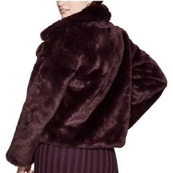 NWT a new day target burgundy faux fur jacket Medium - Picture 2 of 3